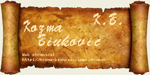 Kozma Biuković vizit kartica